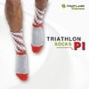  TRIATHLON PI SOCKS RED/GREY 