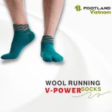  WOOL V-POWER  SOCKS GREEN/PINK 