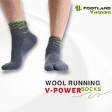  WOOL V-POWER  SOCKS GREY/GREEN 
