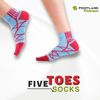  FIVE TOES SOCKS BLUE/PEACH 
