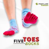  FIVE TOES SOCKS BLUE/PEACH 