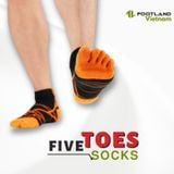  FIVE TOES SOCKS BLACK/ORANGE 