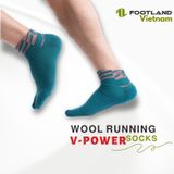  WOOL V-POWER  SOCKS GREEN/PINK 