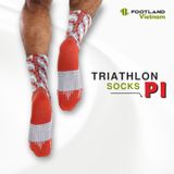  TRIATHLON PI SOCKS RED/GREY 