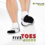  FIVE TOES SOCKS WHITE/BLACK 