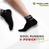  WOOL V-POWER  SOCKS BLACK/GREY 