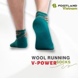  WOOL V-POWER  SOCKS GREEN/PINK 