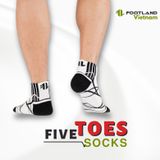  FIVE TOES SOCKS WHITE/BLACK 
