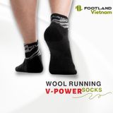  WOOL V-POWER  SOCKS BLACK/GREY 