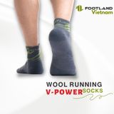  WOOL V-POWER  SOCKS GREY/GREEN 