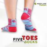  FIVE TOES SOCKS BLUE/PEACH 