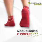  WOOL V-POWER  SOCKS RED/BROWN 