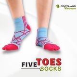  FIVE TOES SOCKS BLUE/PEACH 