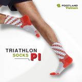  TRIATHLON PI SOCKS RED/GREY 