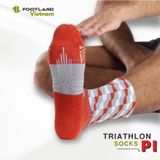  TRIATHLON PI SOCKS RED/GREY 