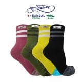  YSANDAL SOCKS 1/4 BLACK/GREY 