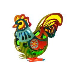 Lồng đèn Trung Thu Xanh - Gà mơ