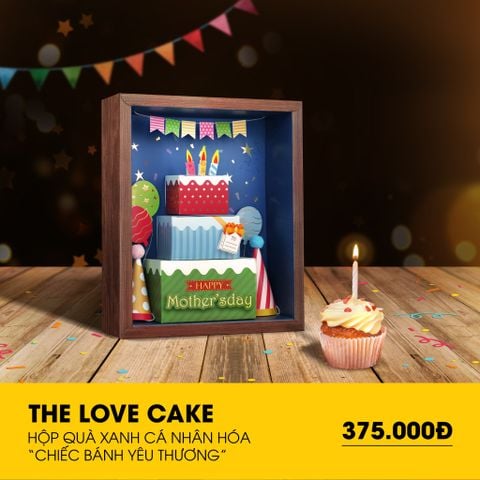 HỘP QUÀ XANH CÁ NHÂN HÓA CHIẾC BÁNH YÊU THƯƠNG - THE LOVE CAKE