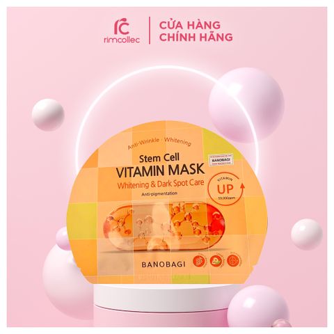 Mặt Nạ Banobagi Stem Cell Vitamin Mask Màu Cam Trị Thâm Hộp 10 Miếng