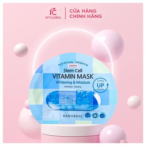 Mặt Nạ Banobagi Stem Cell Vitamin Mask Xanh Dương Cấp Ẩm Hộp 10 Miếng