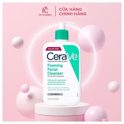 Sữa Rửa Mặt Giúp Làm Sạch Sâu Dành Cho Da Dầu và Da Mụn Cerave 473ml