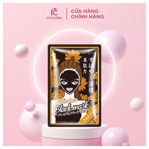 Măt Nạ Đen Dưỡng Ẩm Giảm Mụn Kiềm Dầu Sexylook Intensive Acne Black Cotton Mask Hoa Cúc Vàng 5 Miếng