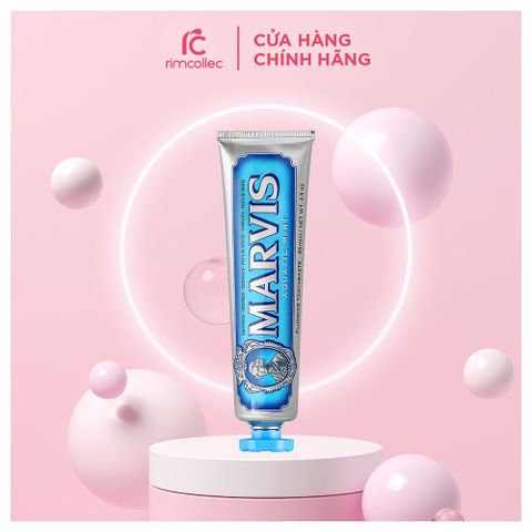 Kem Đánh Răng Marvis Aquatic Mint Màu Xanh Dương Hương Dưa Gang 85ml