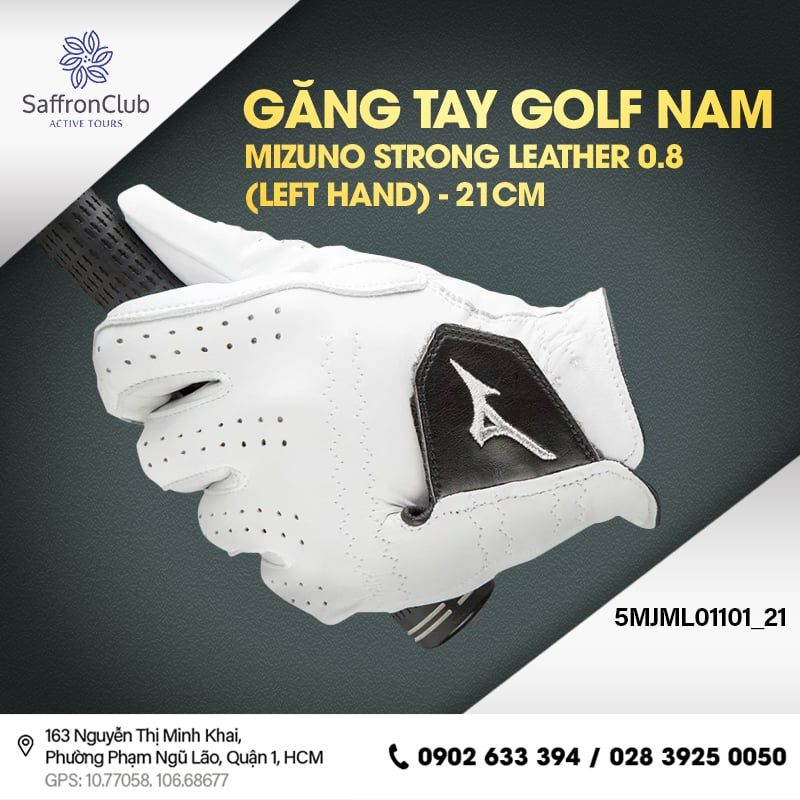  Găng tay golf nam MIZUNO Strong Leather 0.8 (Left hand) 