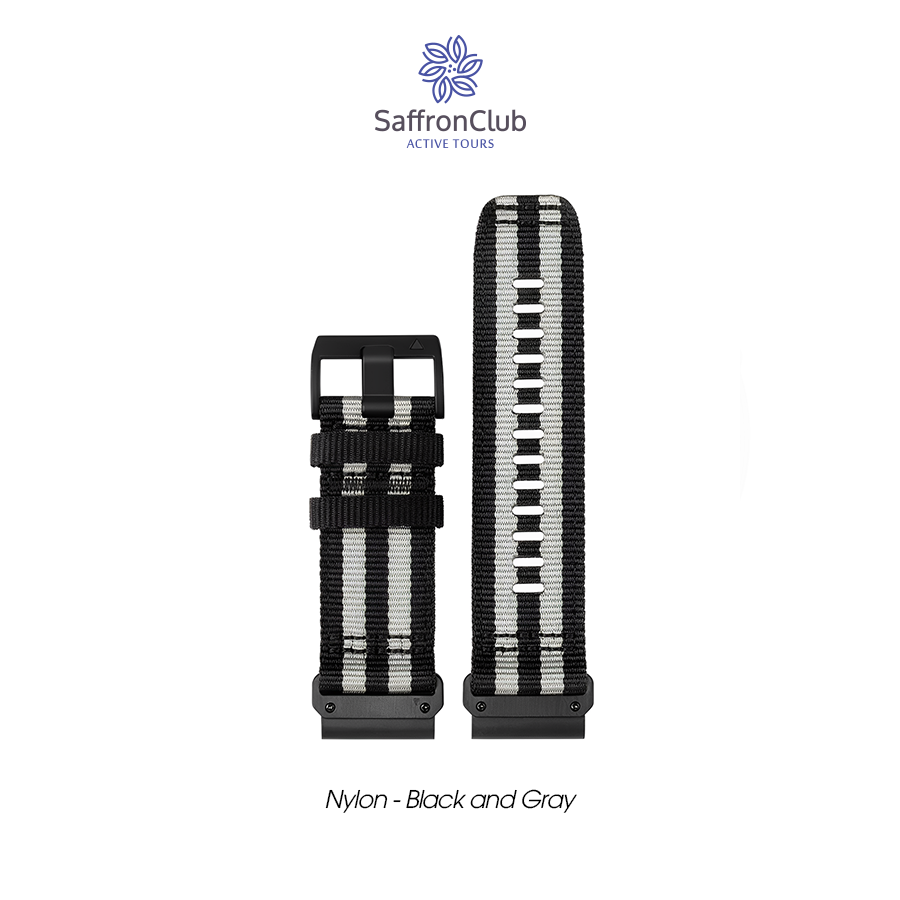  Lock Fit 22mm Nylon Band - Black/Gray 