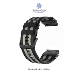  Lock Fit 22mm Nylon Band - Black/Gray 