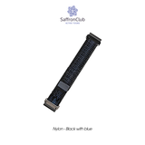  Lock Fit 22mm Nylon Band - Black/Blue (Seat Belt) 