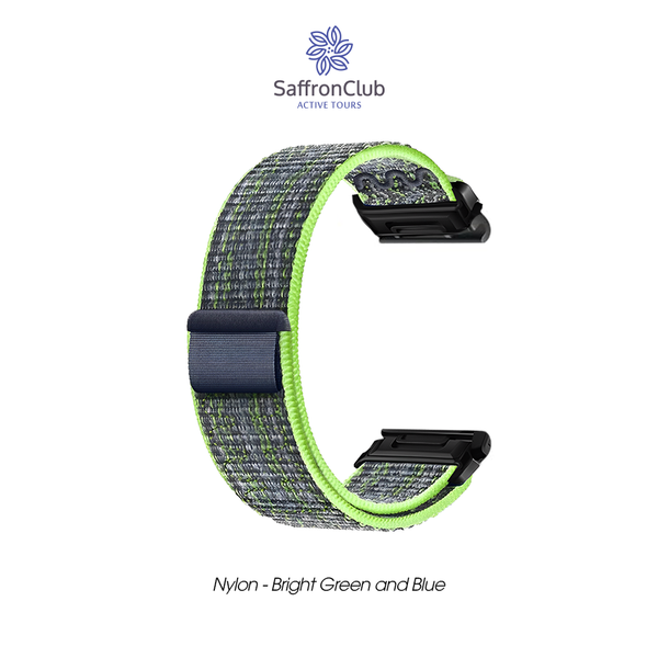  Lock Fit 26mm Nylon Band - Green/Blue (Seat Belt) 