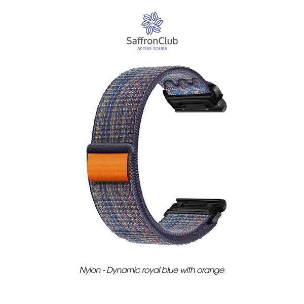  Lock Fit 26mm Nylon Band - Blue/Orange (Seat Belt) 