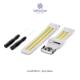  Lock Fit 20mm Band - Gray/Yellow 