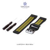  Lock Fit 22mm Band - Black/Yellow 