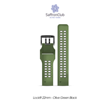  Lock Fit 22mm Band - Military Green/Black 