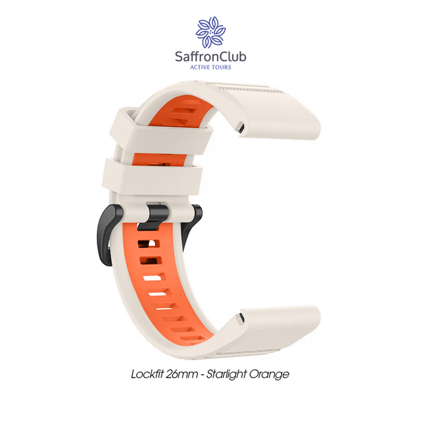  Lock Fit 26mm Band - White/Orange 