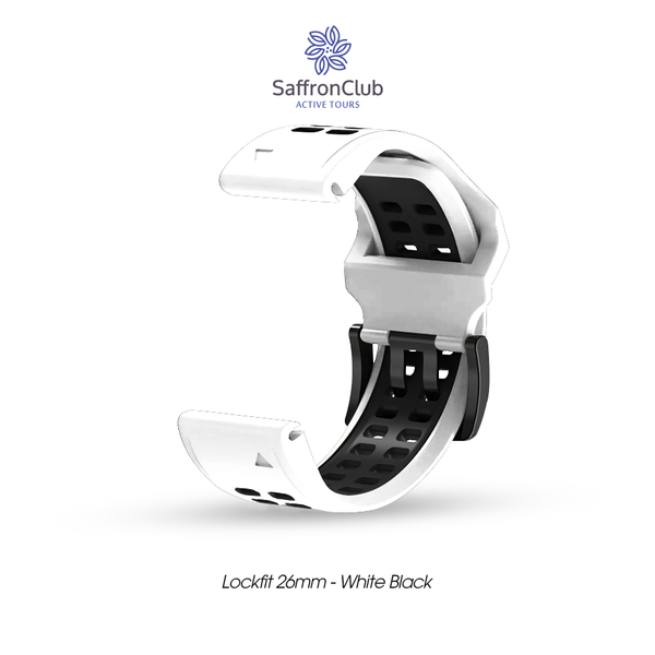  Lock Fit 26mm Band - White/Black 