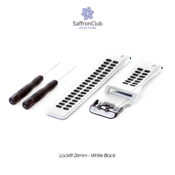  Lock Fit 26mm Band - White/Black 