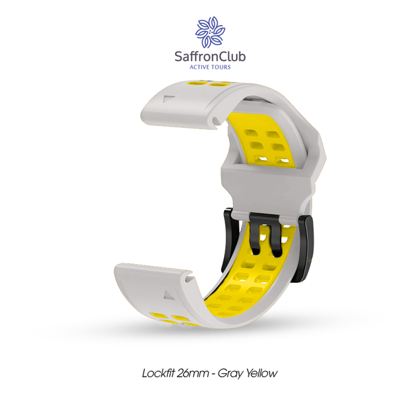  Lock Fit 26mm Band - Gray/Yellow 