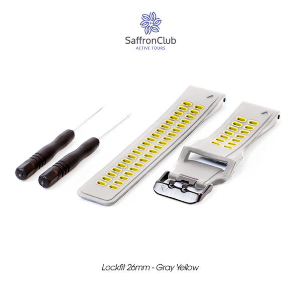  Lock Fit 26mm Band - Gray/Yellow 