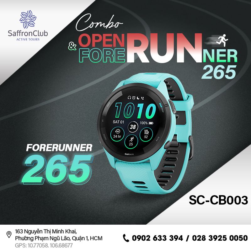  Combo tai nghe SHOKZ OpenRun & đồng hồ GARMIN Forerunner 265 