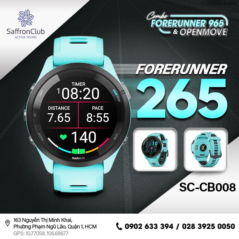  Combo tai nghe SHOKZ OpenMove & đồng hồ GARMIN Forerunner 265 