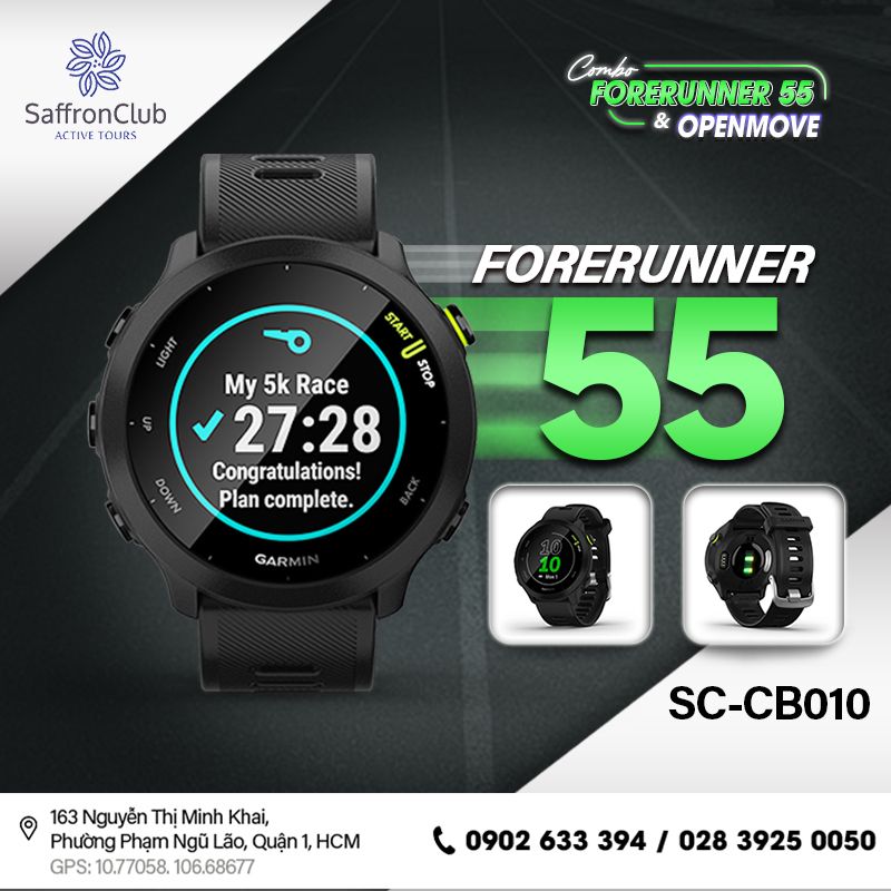  Combo tai nghe SHOKZ OpenMove & đồng hồ GARMIN Forerunner 55 