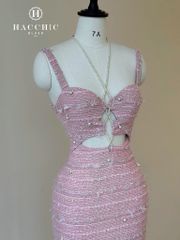 PINK TWEED DRESS