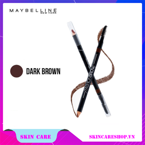 Chì tạo dáng mày 2 trong 1 Maybelline Fashion Brow Cream Brush #Dark Brown 1.5g