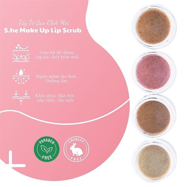 Tẩy Tế Bào Chết Môi S.he Make up Lip Scrub 10g