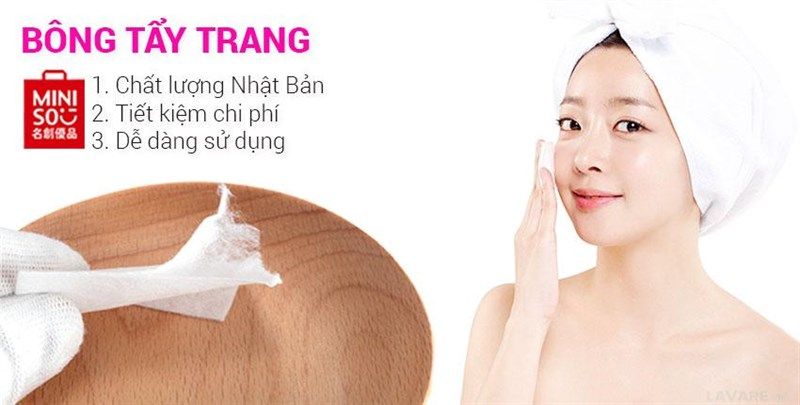 Bông tẩy trang Miniso 1000 miếng