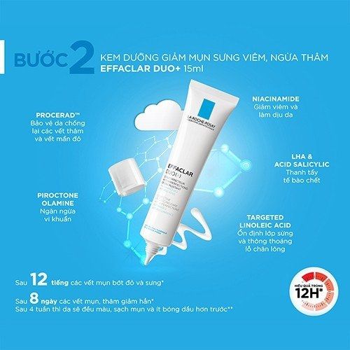 Kem Trị Mụn La Roche Posay Effaclar Duo+