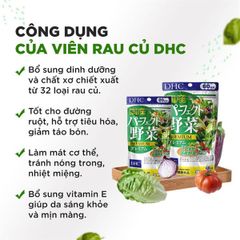 Viên Uống Rau Củ DHC Perfect Vegetable Premium Japanese Harvest (Tem nhập khẩu)